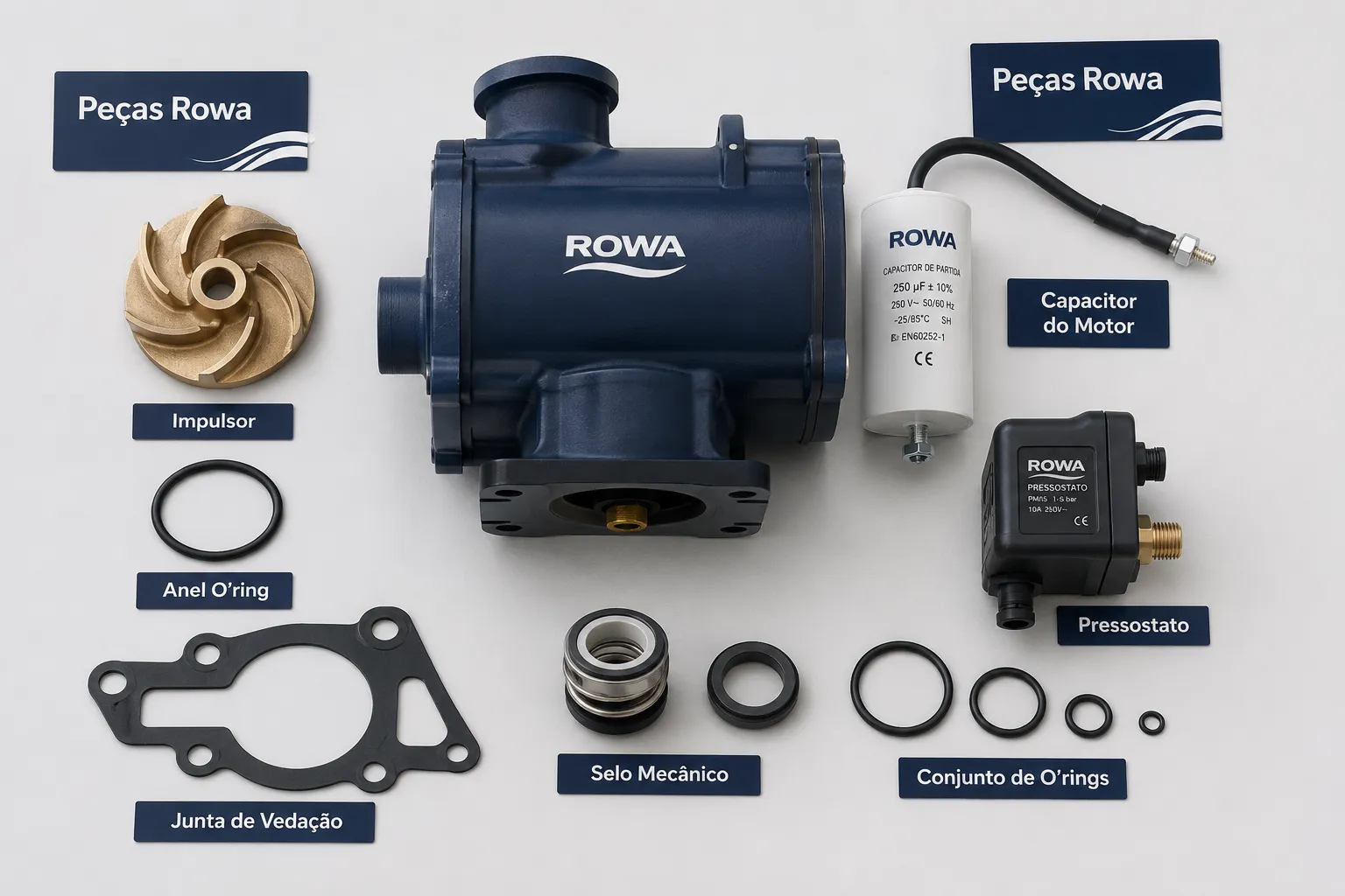 Peças e Acessórios para Instalação de Pressurizador Rowa