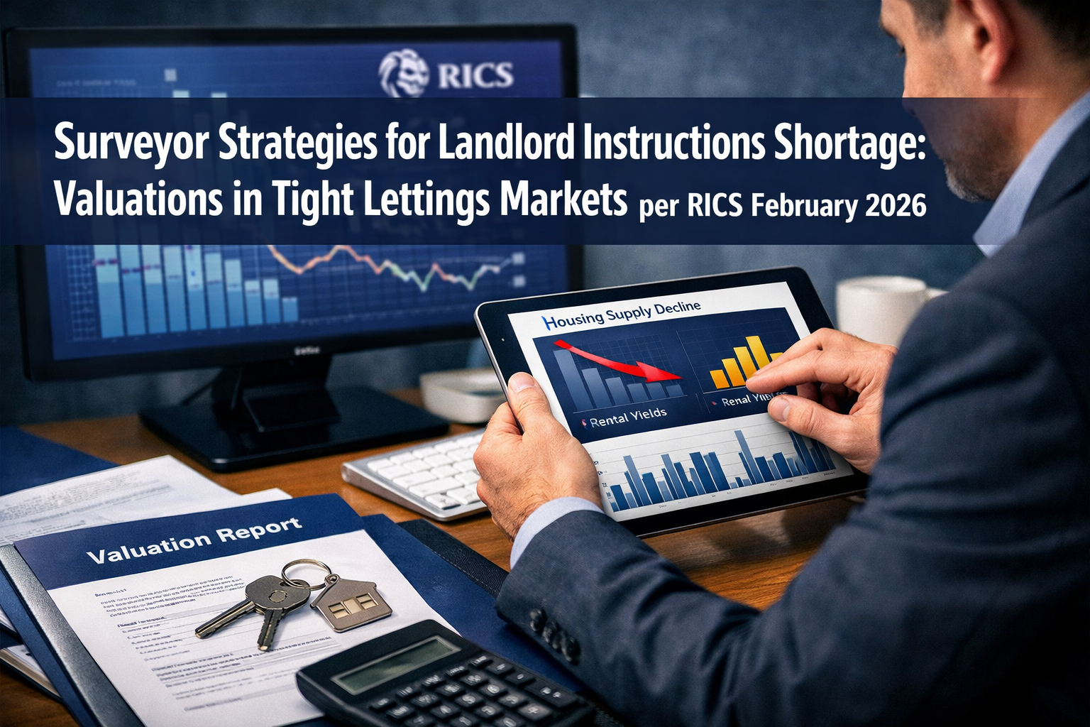 Professional () hero image with : 'Surveyor Strategies for Landlord Instructions Shortage: Valuations in Tight Lettings