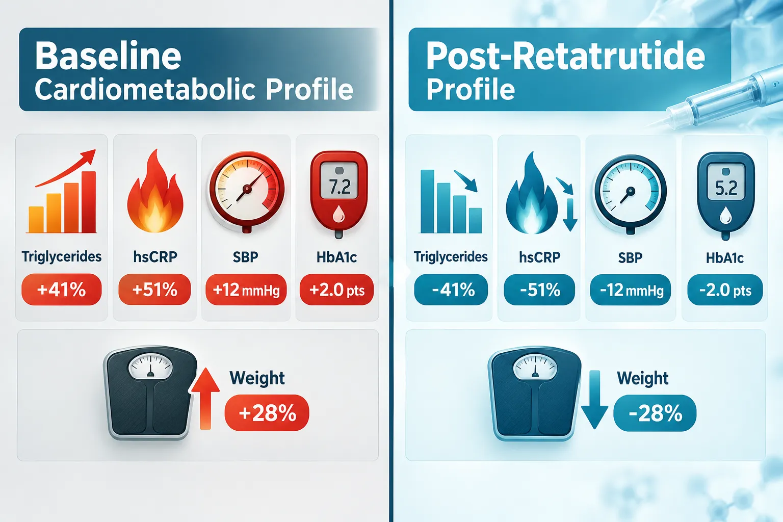 Interpreting the Phase 3 Trial Data: Weight, A1C, Lipids, Blood Pressure, and hsCRP Together