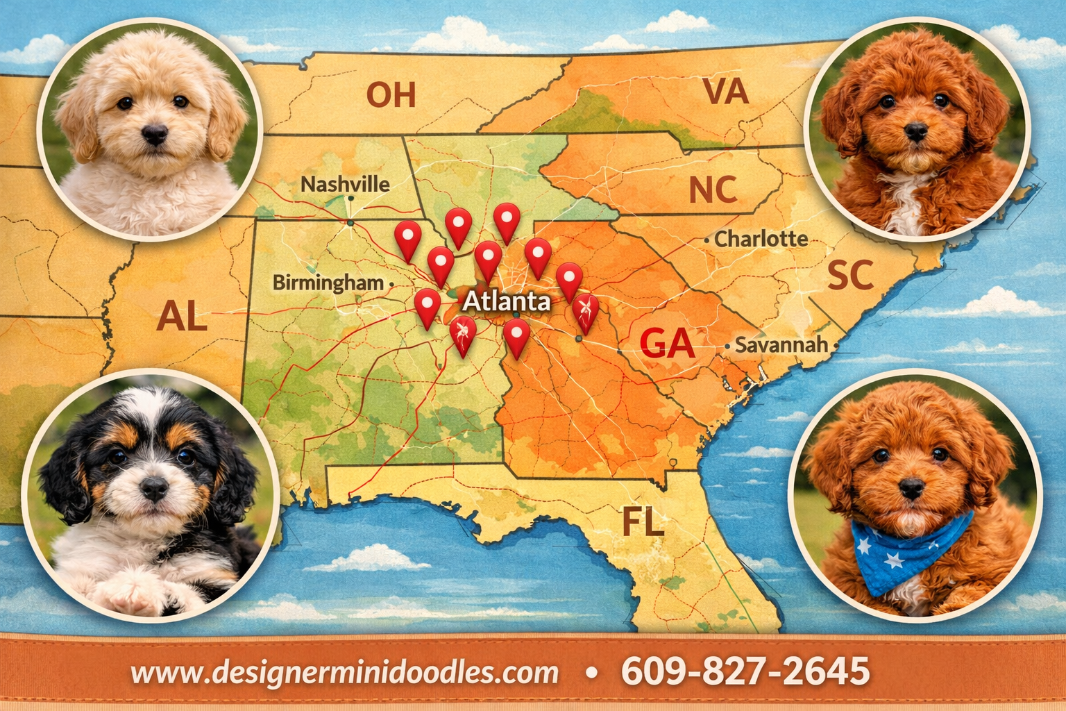 Cavapoo puppies Atlanta