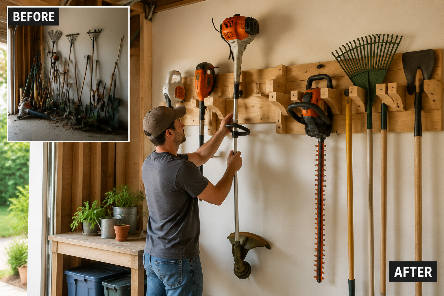 The Benefits of Custom String Trimmer Racks and Outdoor Tool Holders