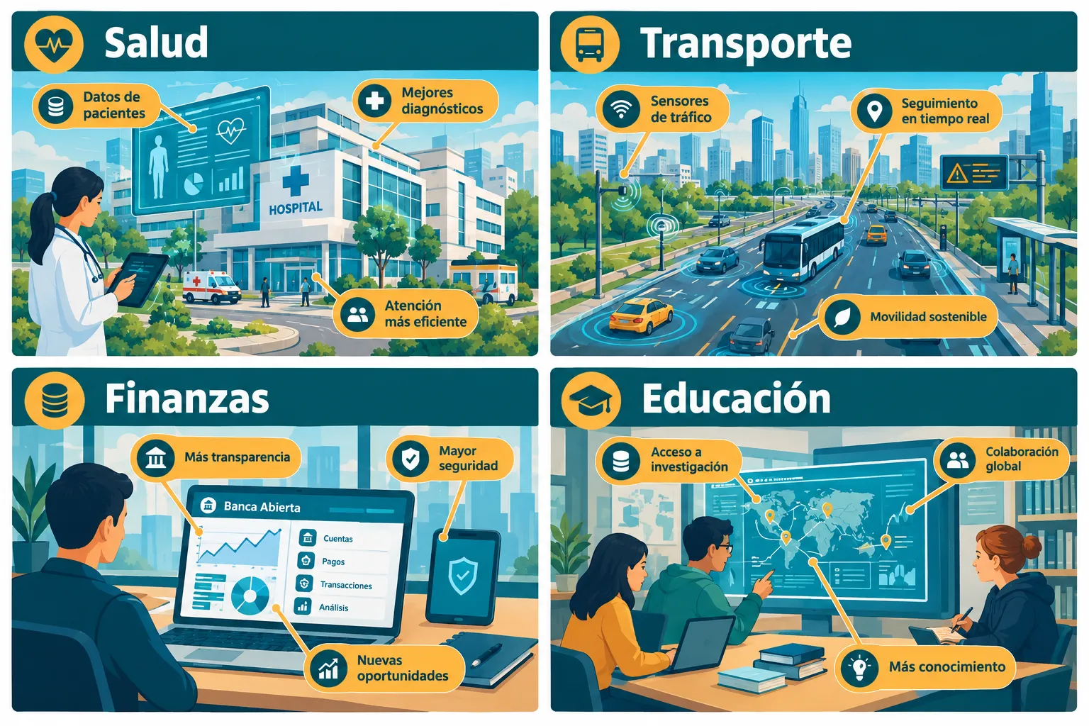 Datos Abiertos e Innovación Tecnológica: Casos de Uso por Sector