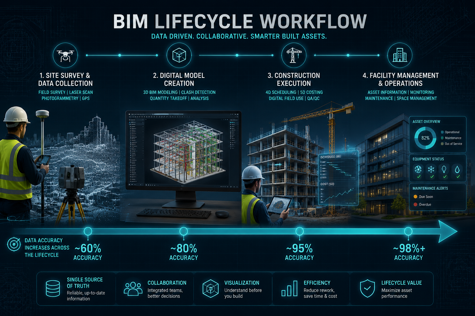 The Core Technologies Connecting Surveying to BIM