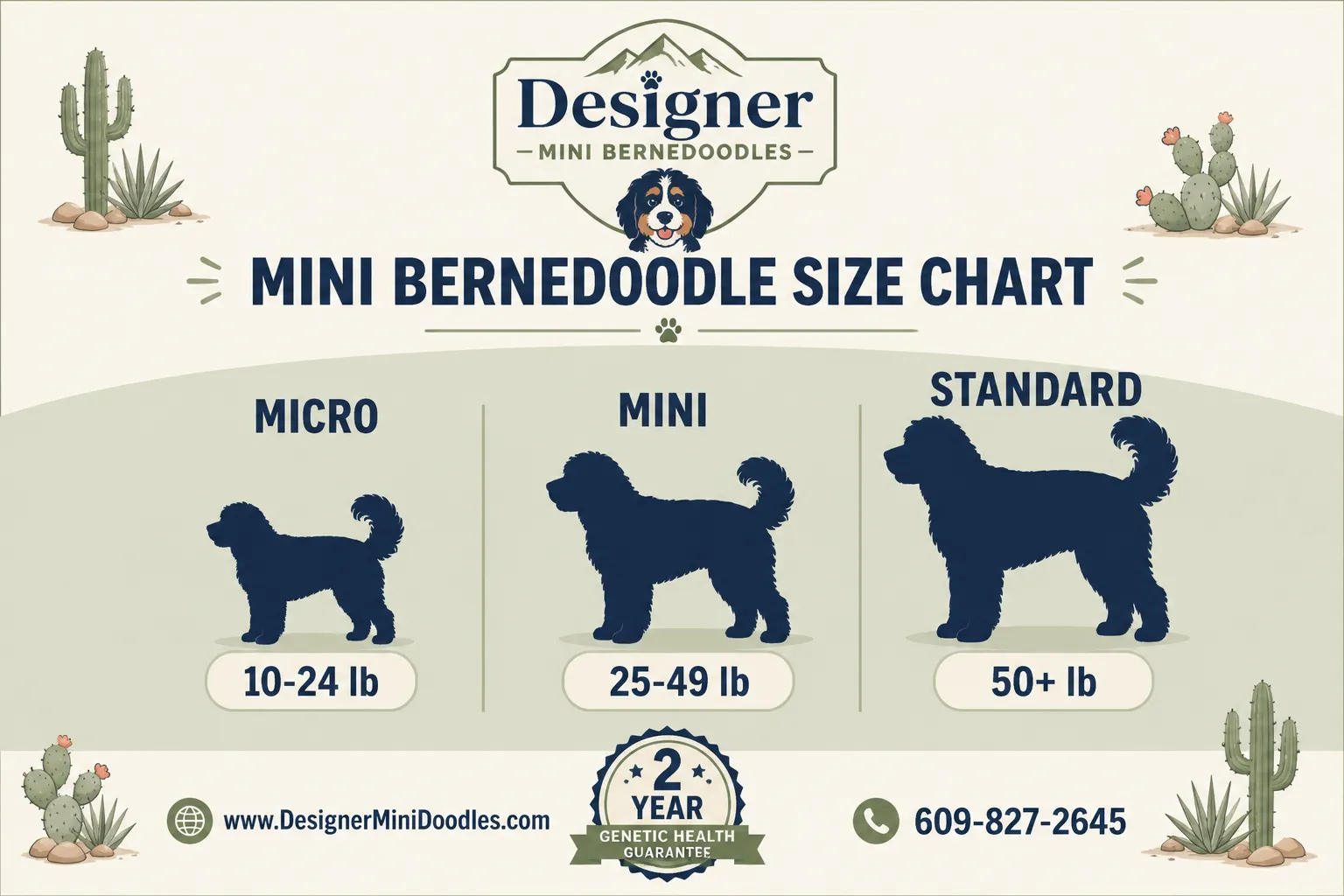 How Big Do Mini Bernedoodles Get?