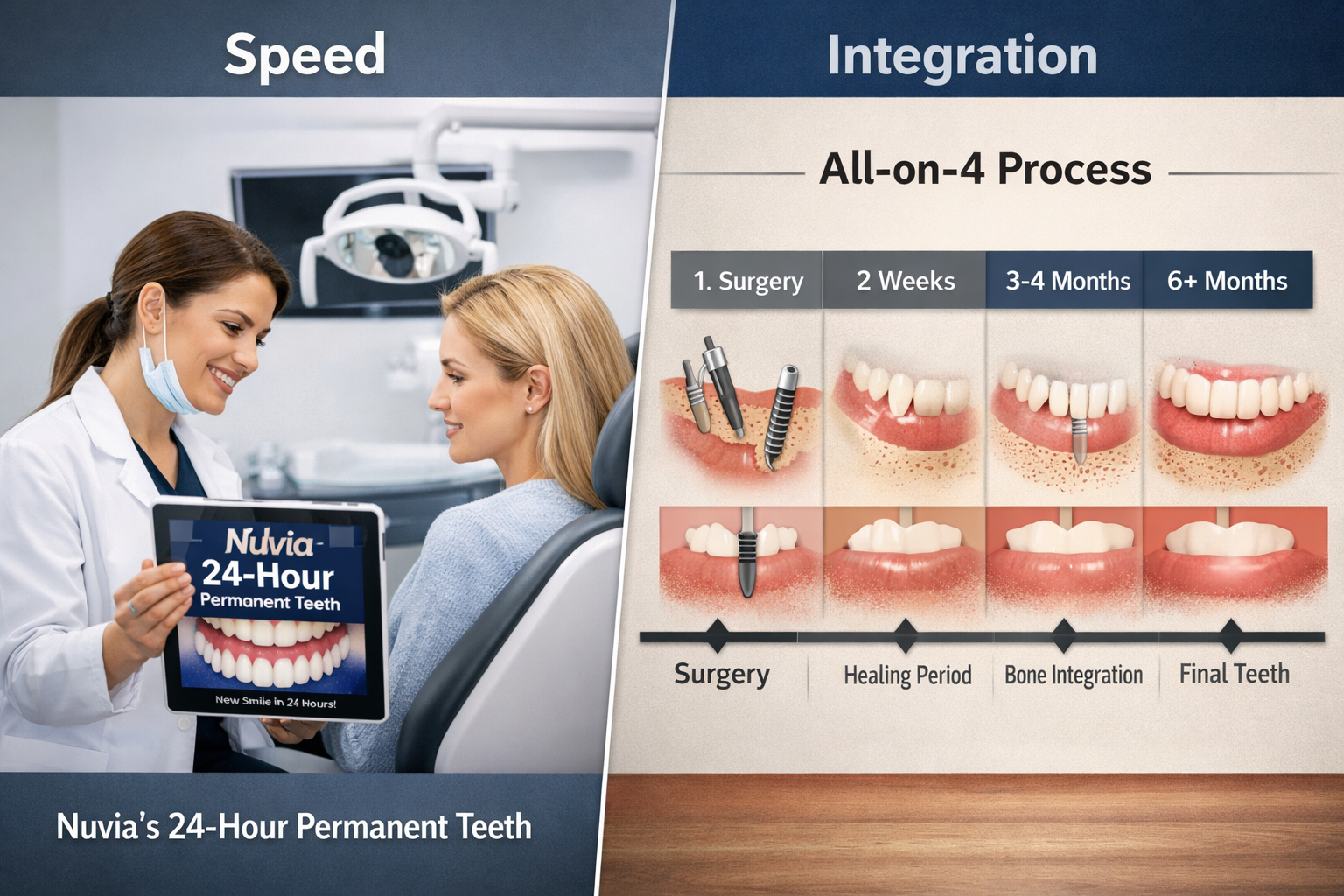 () image illustrating a split-screen comparison: one side shows a sleek,' highlighting speed and efficiency; the other side
