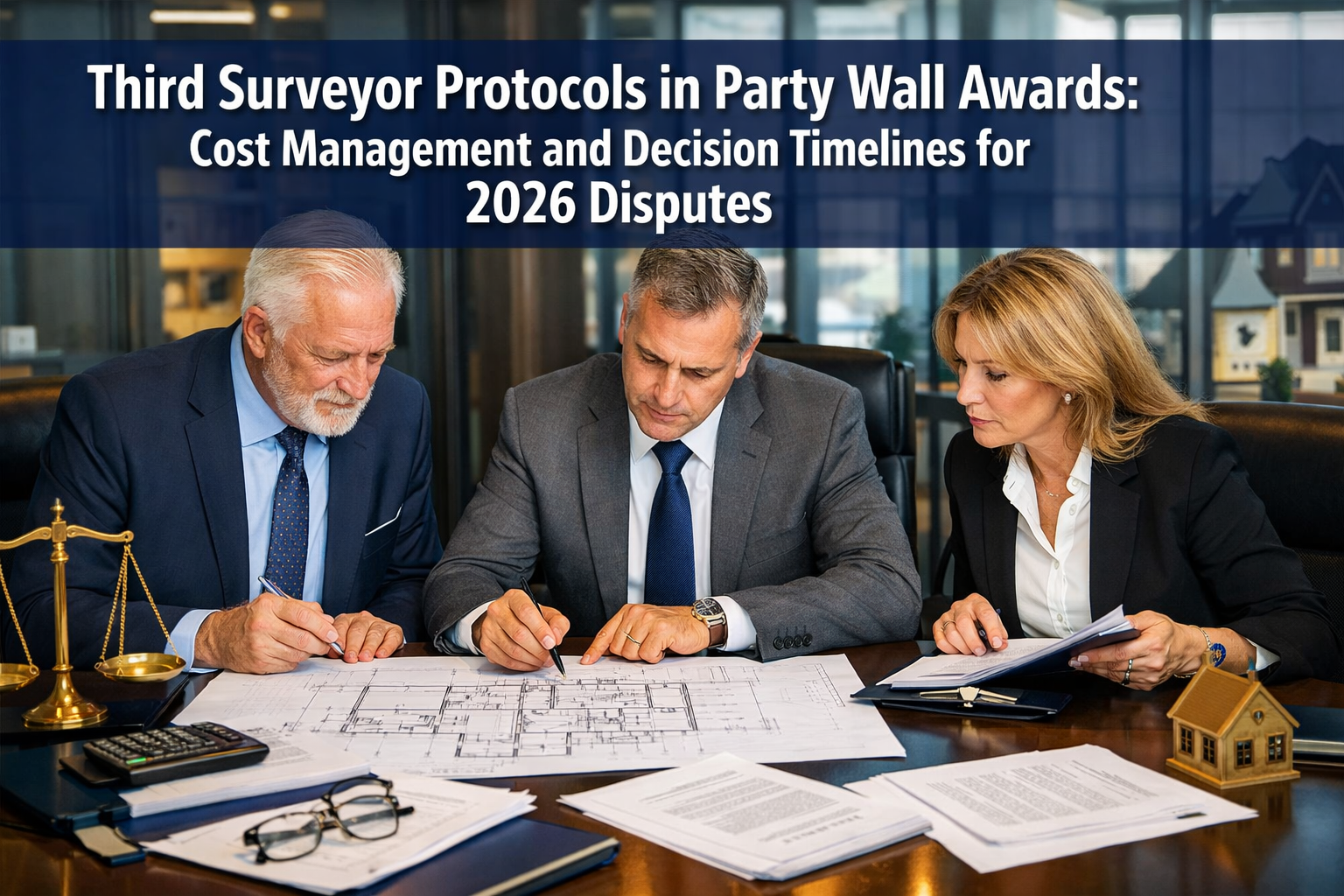 Professional () hero image featuring 'Third Surveyor Protocols in Party Wall Awards: Cost Management and Decision Timelines