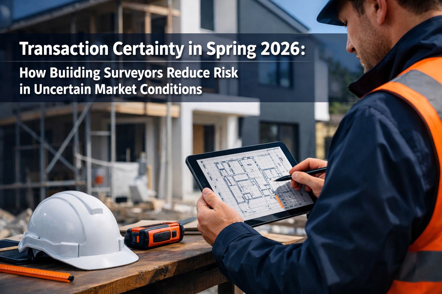 Professional () hero image with 'Transaction Certainty in Spring 2026: How Building Surveyors Reduce Risk in Uncertain