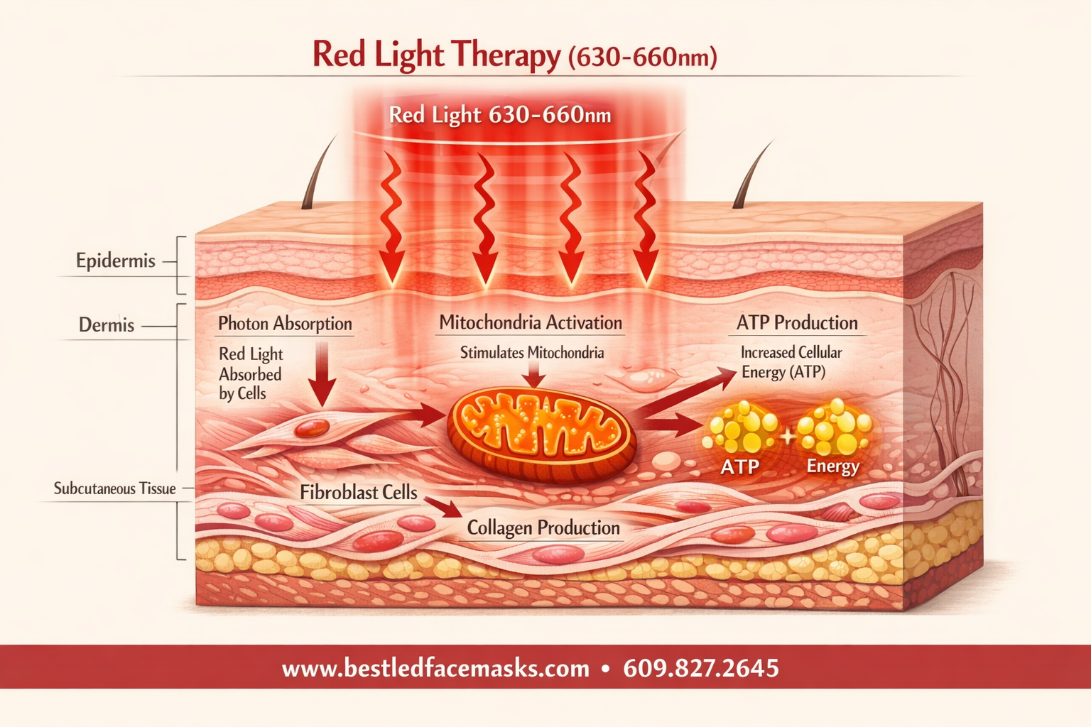 Red light therapy mask for wrinkles
