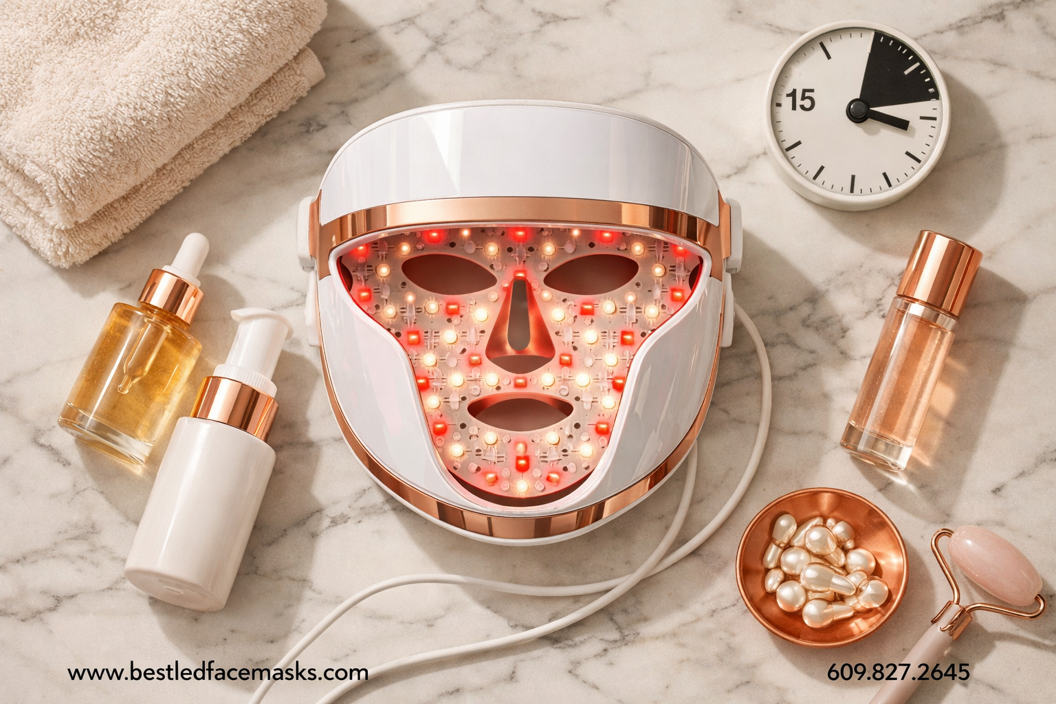 Red light therapy mask for wrinkles