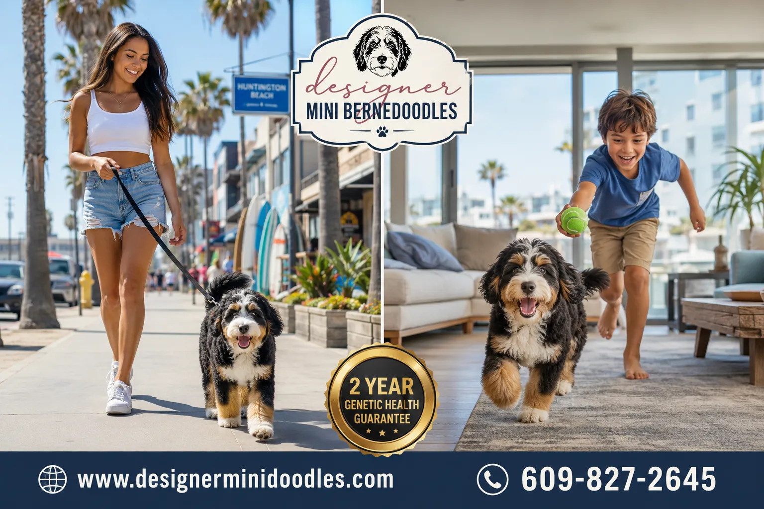 Mini Bernedoodles Huntington Beach California
