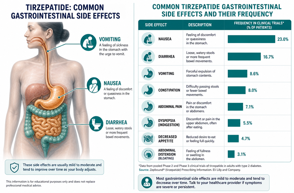 Detailed () informational graphic showing a split-panel illustration: left side displays a stylised human torso with
