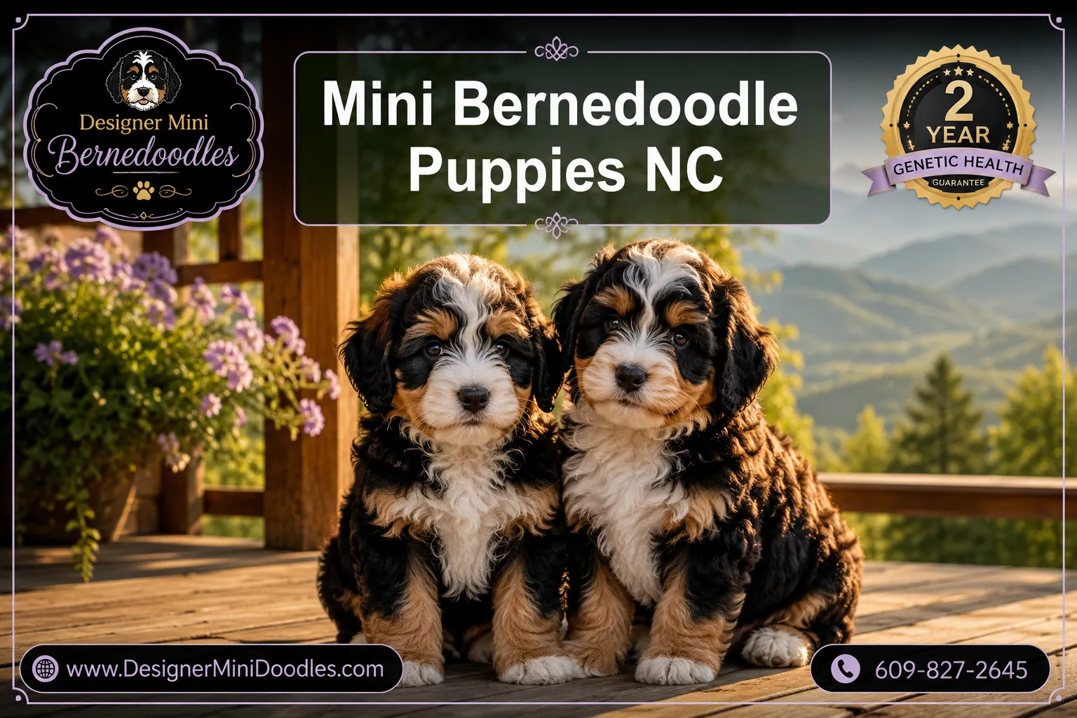 mini Bernedoodle puppies NC