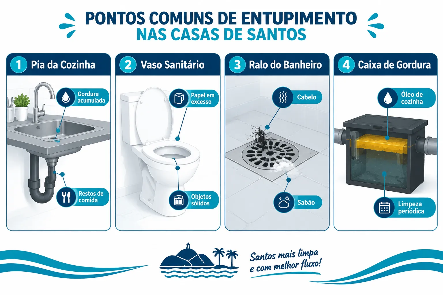 Desentupidora de Caixa de Gordura Santos