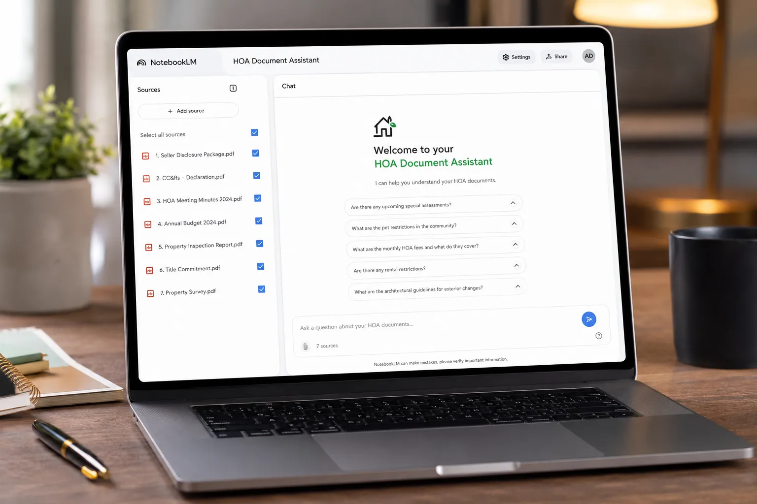 The 10 Questions to Ask NotebookLM About HOA Documents