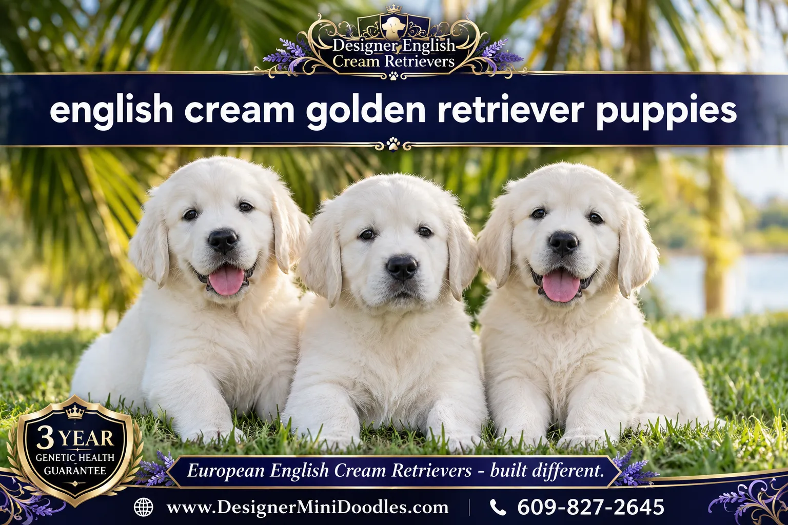 english cream golden retriever puppies Florida