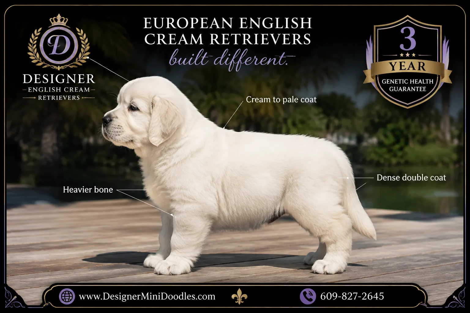 english cream golden retriever puppies Florida