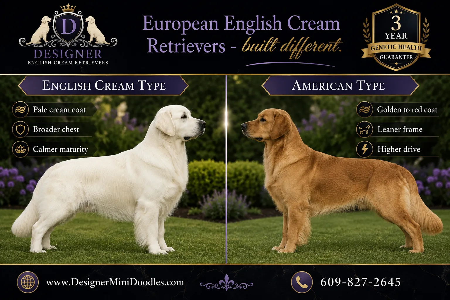 english cream golden retriever puppies Florida