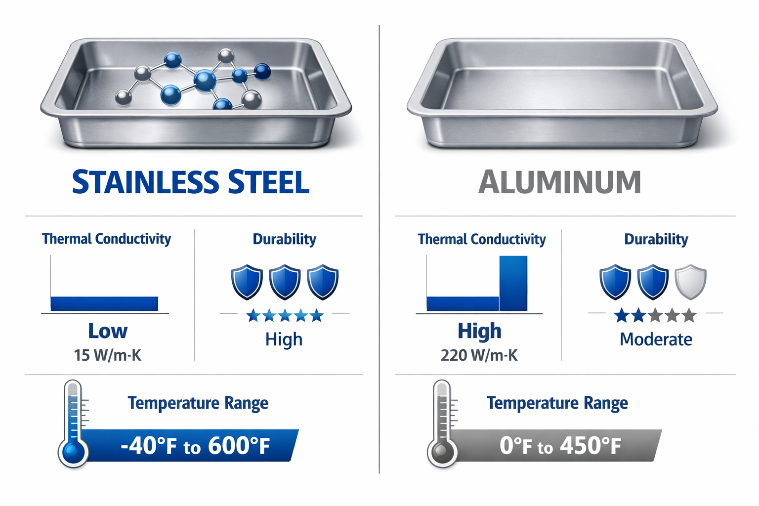 Digital illustration, graphic design style, Detailed landscape format (1536x1024) showing hands using a soft sponge to clean a Nordic Ware stainless steel baking sheet under warm water at a kitchen sink, with inset panels showing before-and-after cleaning results, a baking soda paste application step, and a storage rack with stacked pans. Warm kitchen lighting, lifestyle photography style, teal and silver color accents, practical how-to visual format with numbered step overlays in clean sans-serif font.