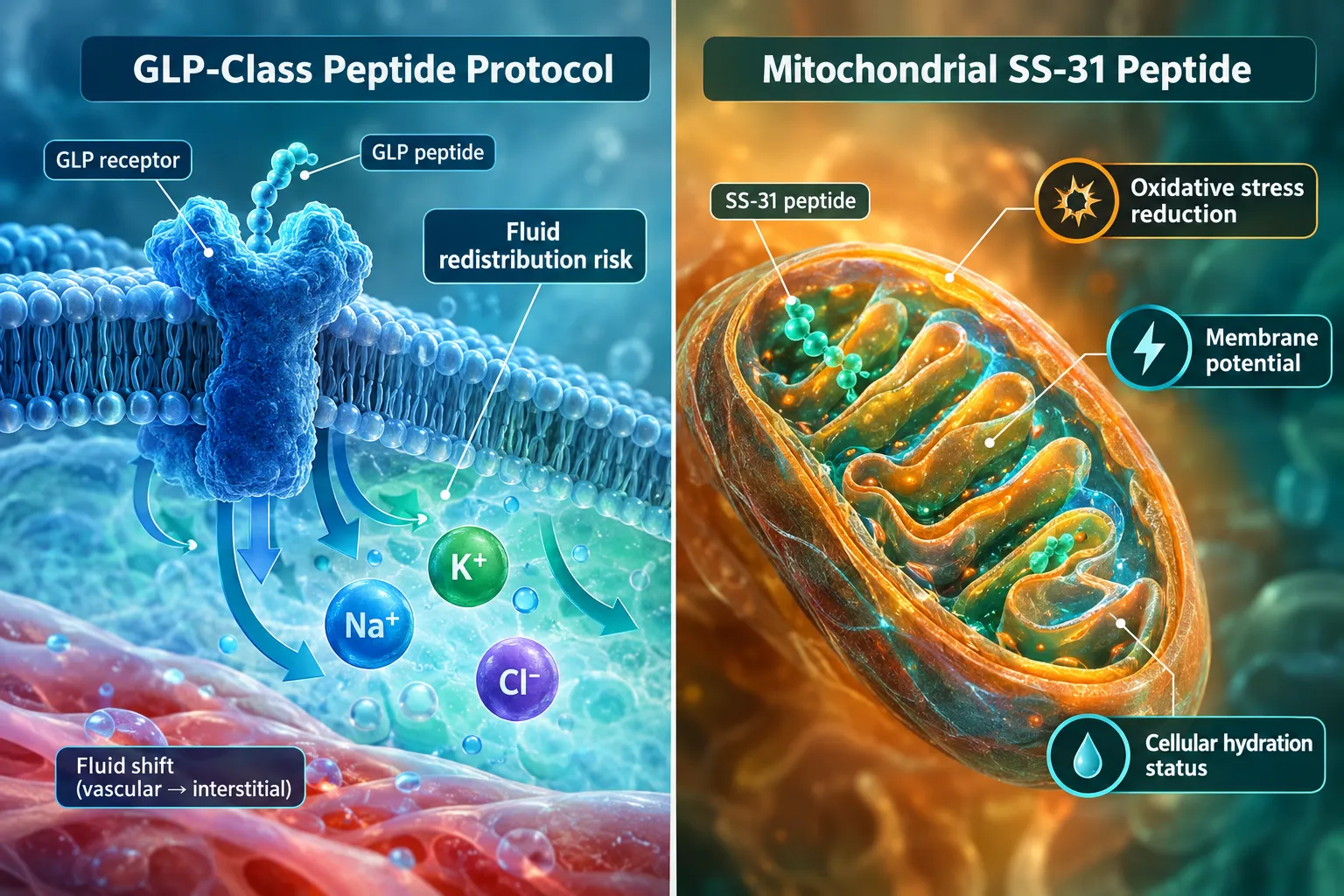 GLP-Class and Mitochondrial Peptides: Specific Fluid-Shift Considerations
