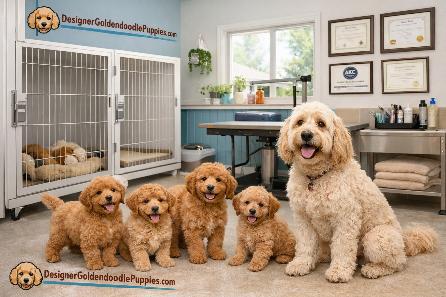 use keyphrases / topics as alt text do not use big paragraphs. Put logo of designergoldendoodlepuppies.com in images as possible where possi