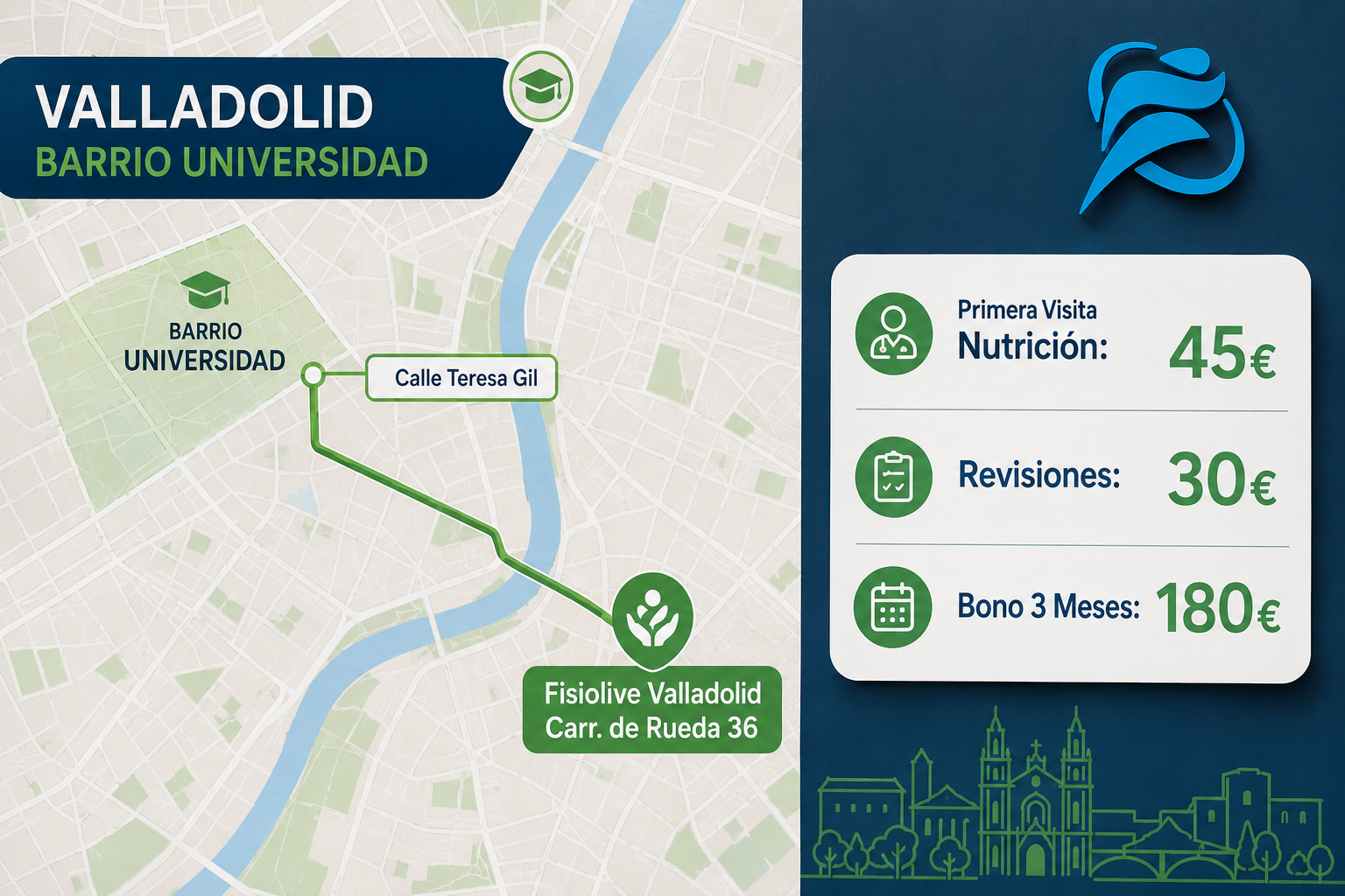 Qué titulación tiene la nutricionista de Fisiolive Valladolid