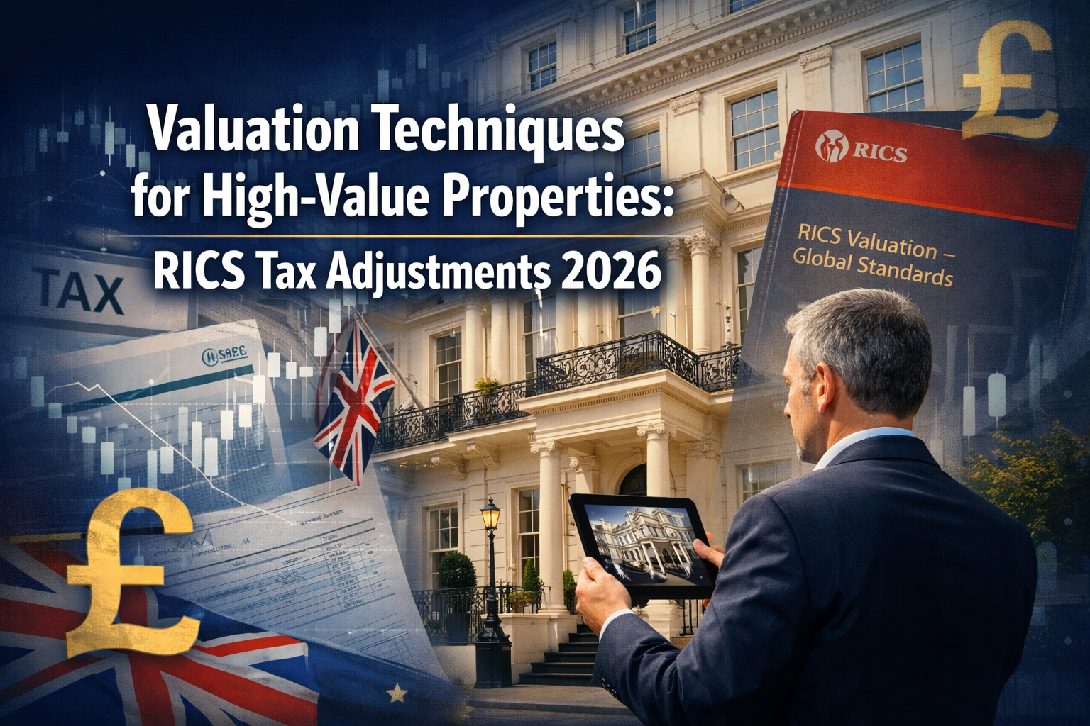 Professional () hero image featuring 'Valuation Techniques for High-Value Properties: RICS Tax Adjustments 2026' in extra