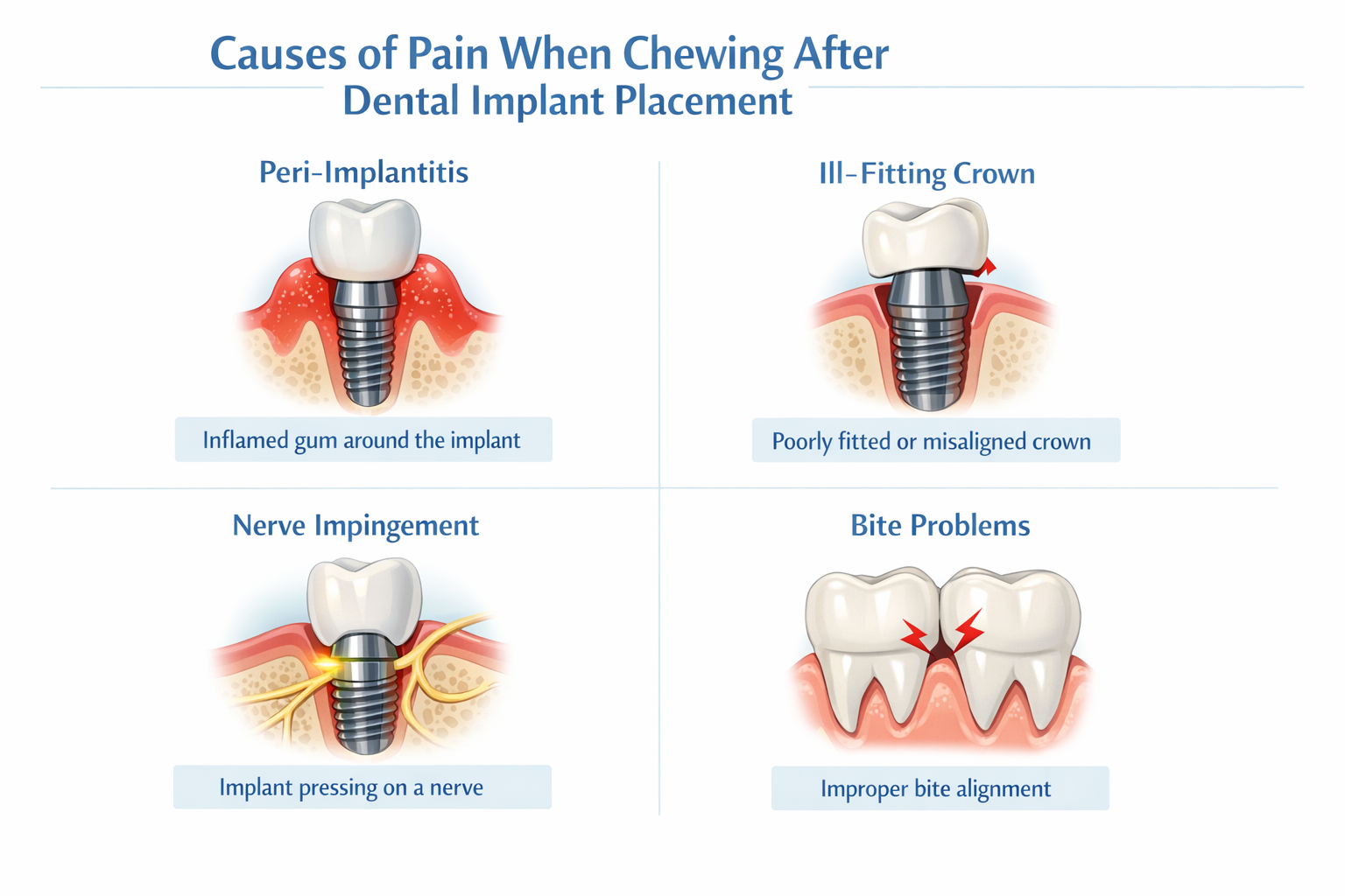 Dental Implant Hurts When Chewing – Causes & Fixes