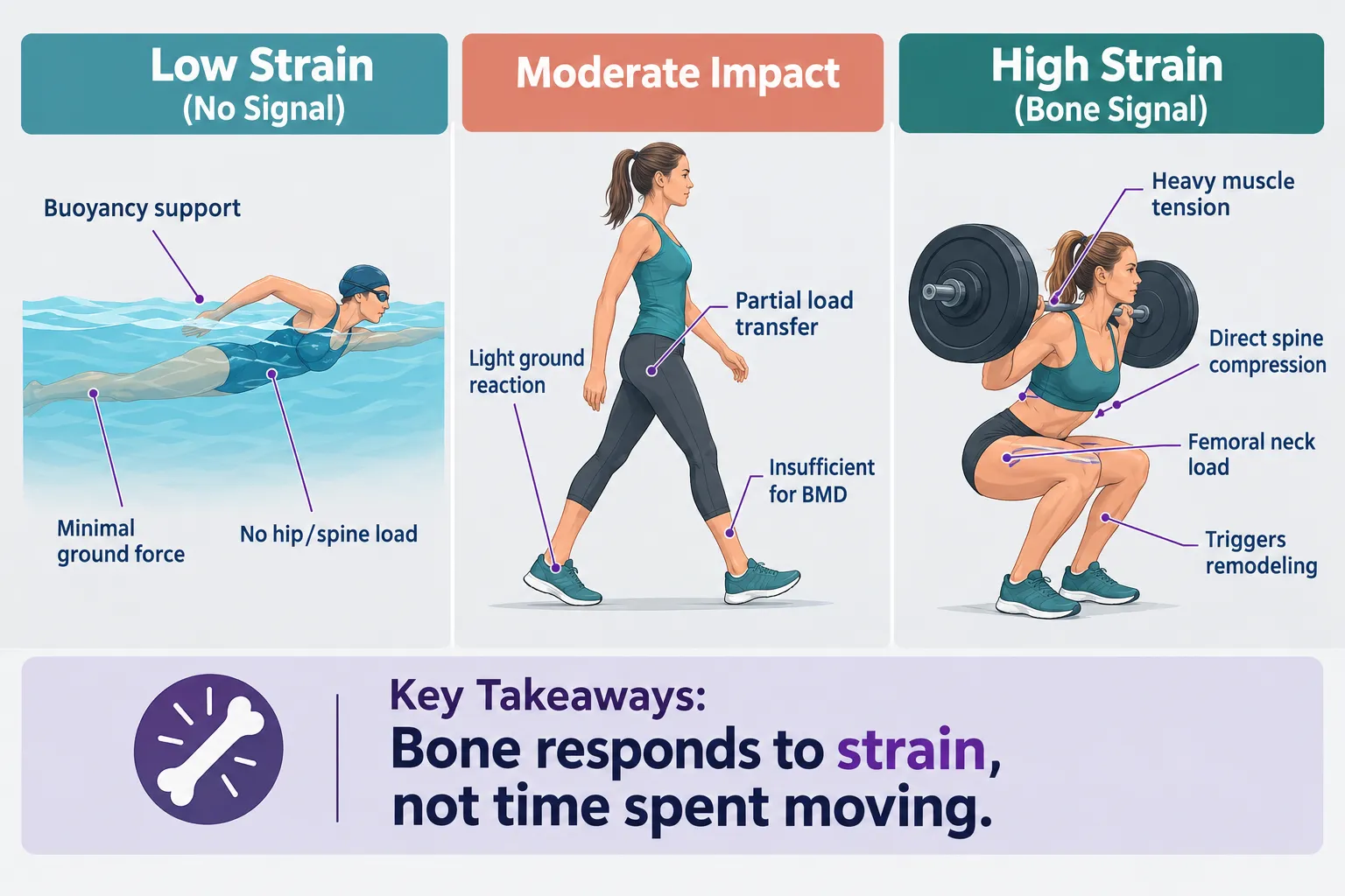 What are the best exercises for hip and spine bone density after 40?