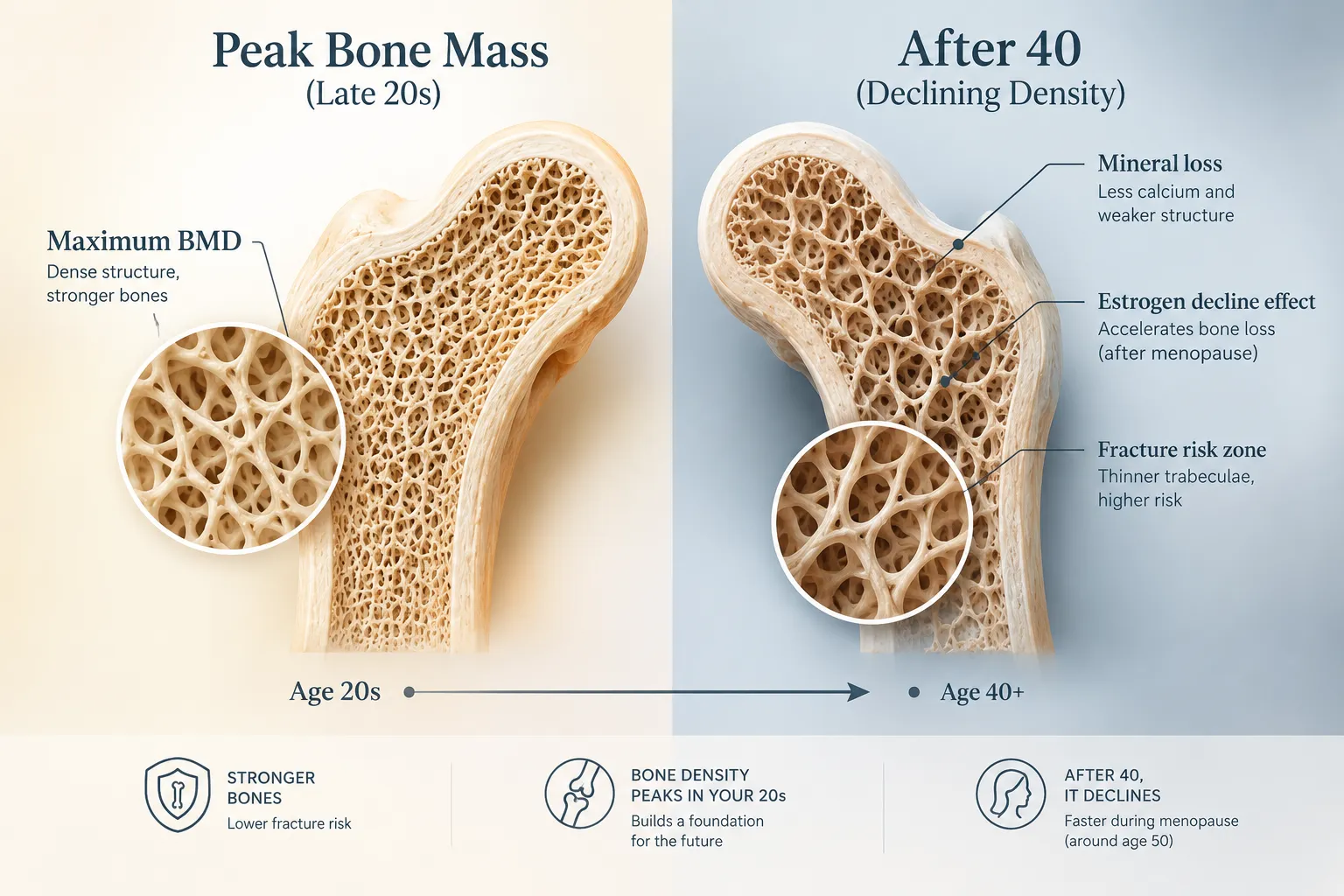 Can you reverse bone loss after 40 with exercise, and how long does it take?