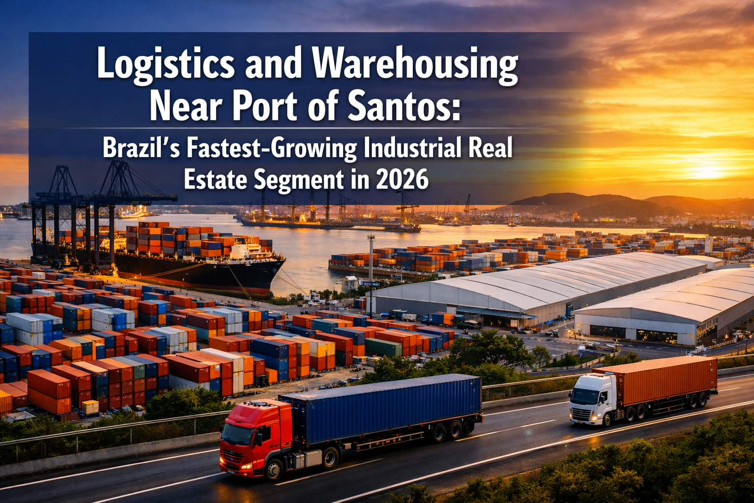 Professional () hero image featuring 'Logistics and Warehousing Near Port of Santos: Brazil's Fastest-Growing Industrial