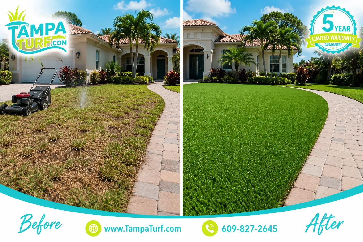 Artificial grass vs natural grass in Tampa: pros and cons