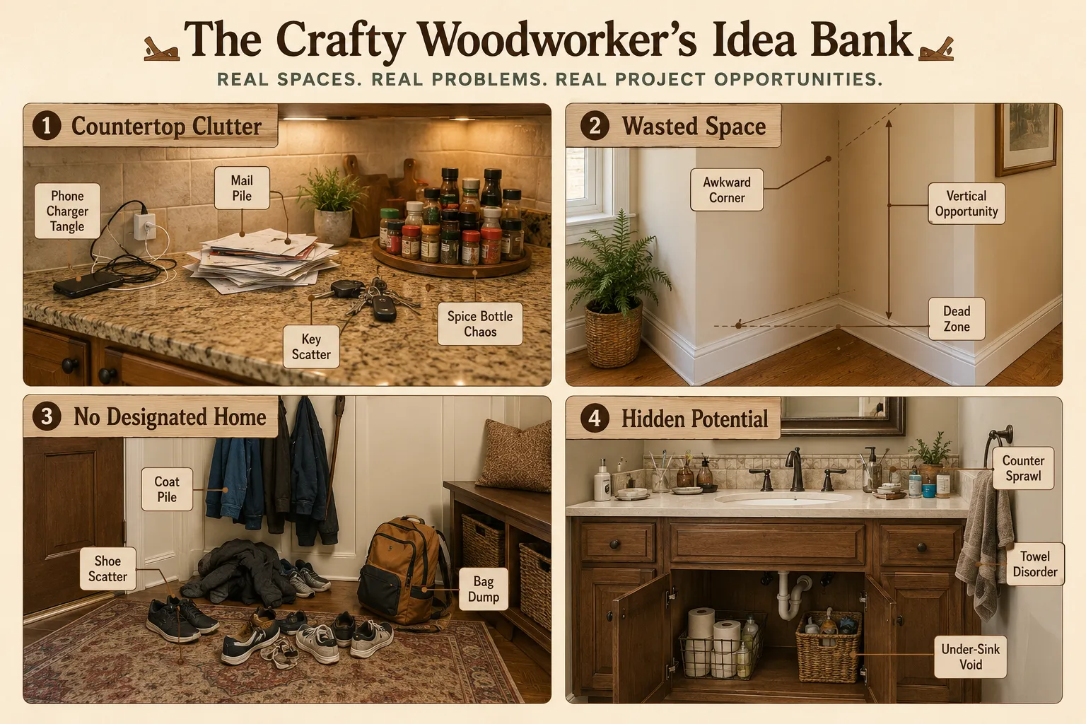 Unlocking The Crafty Woodworker’s Idea Bank: Identifying Household Needs