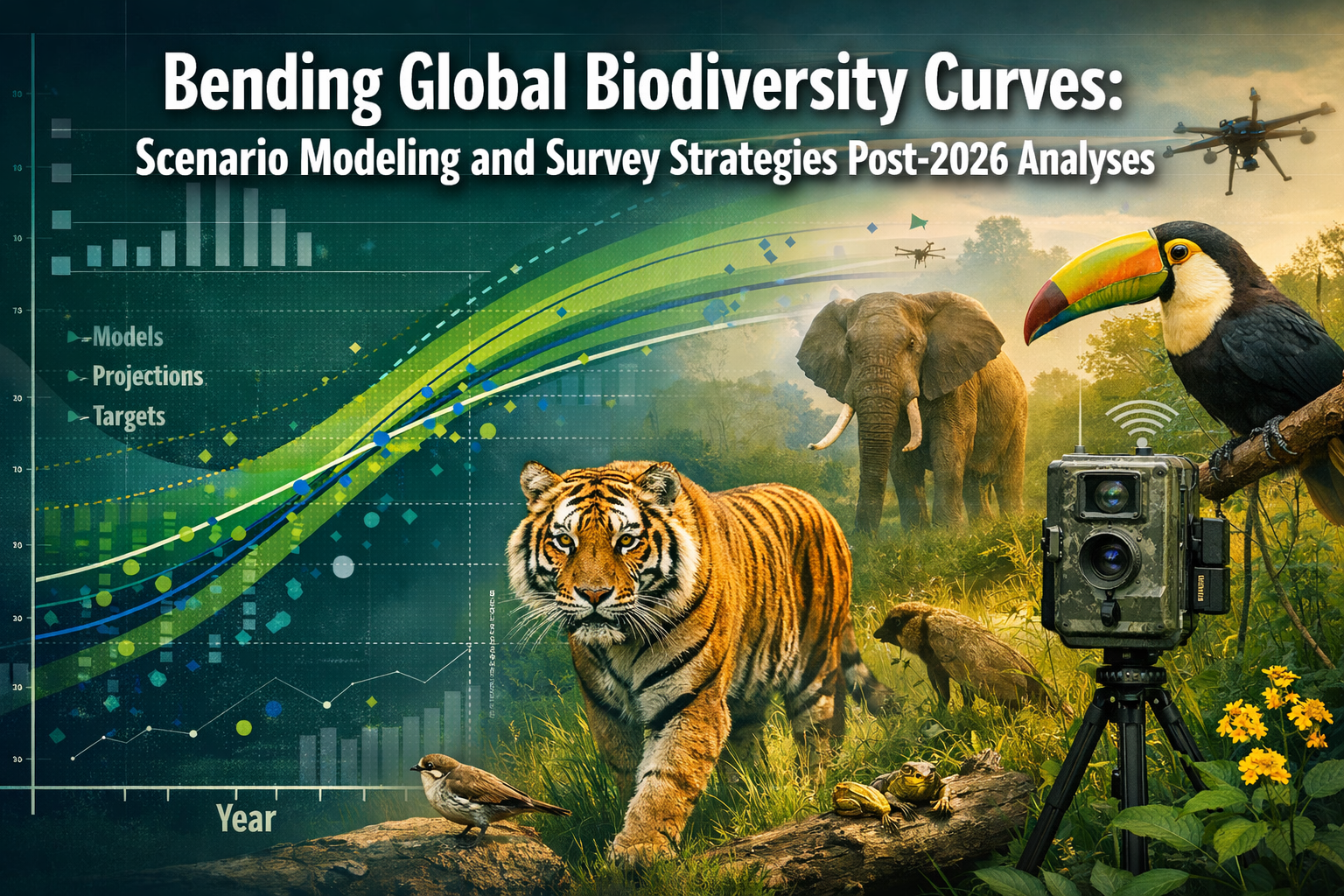 Professional () hero image featuring 'Bending Global Biodiversity Curves: Scenario Modeling and Survey Strategies Post-2026