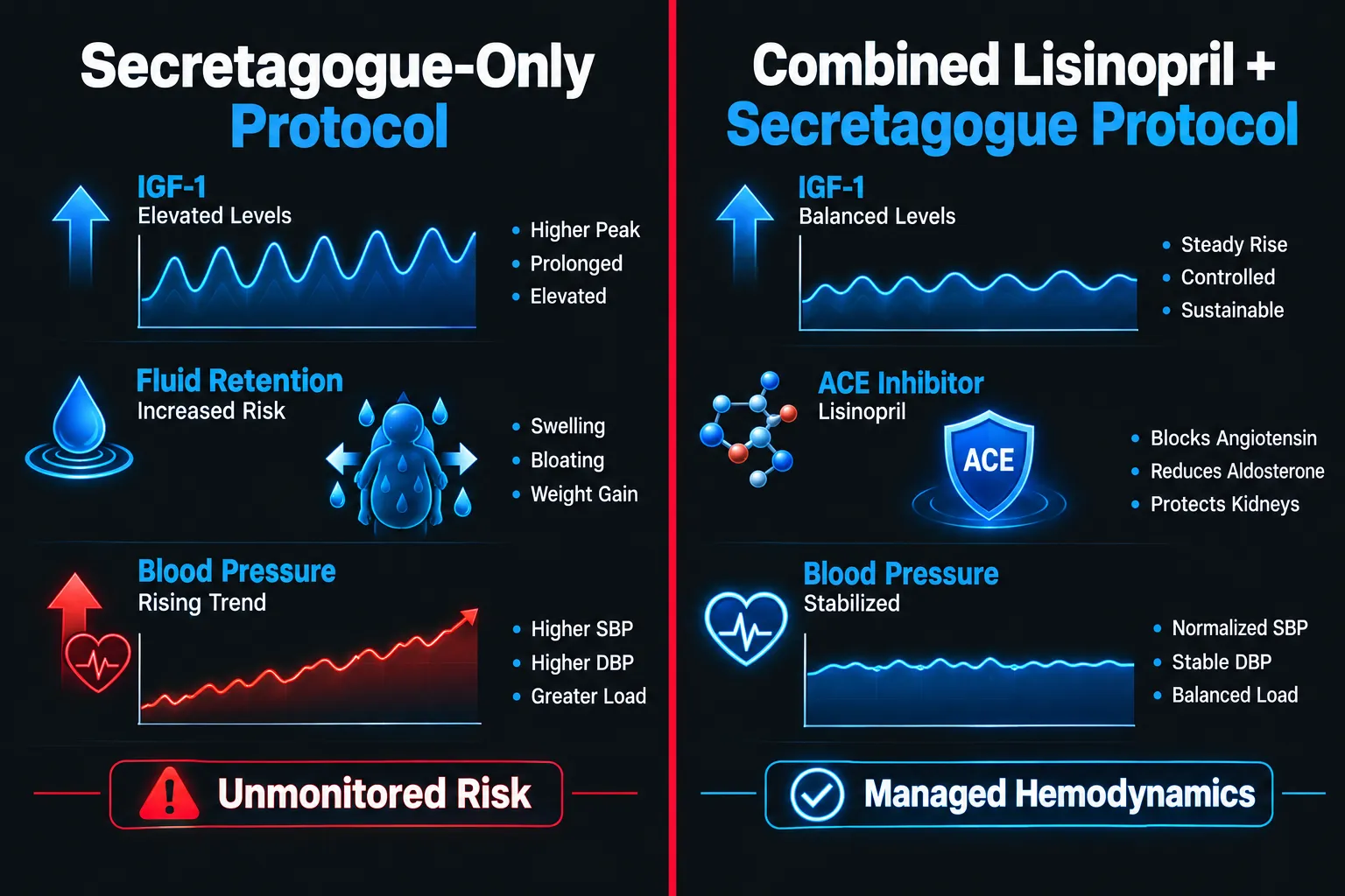 Lisinopril and ACE Pathway Dynamics in Secretagogue Protocols