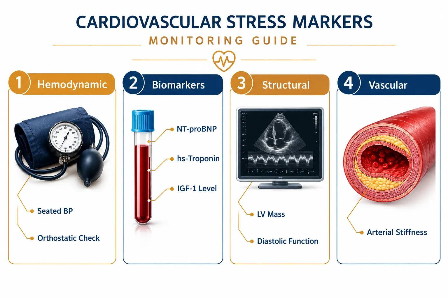 Core Cardiovascular Stress Markers for Combined RAAS-GH Axis Monitoring