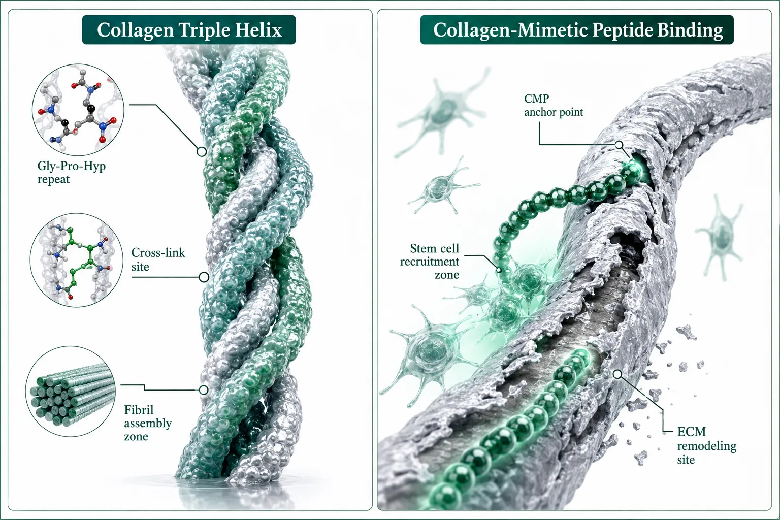 Collagen, the Skin Matrix, and Peptide Interactions