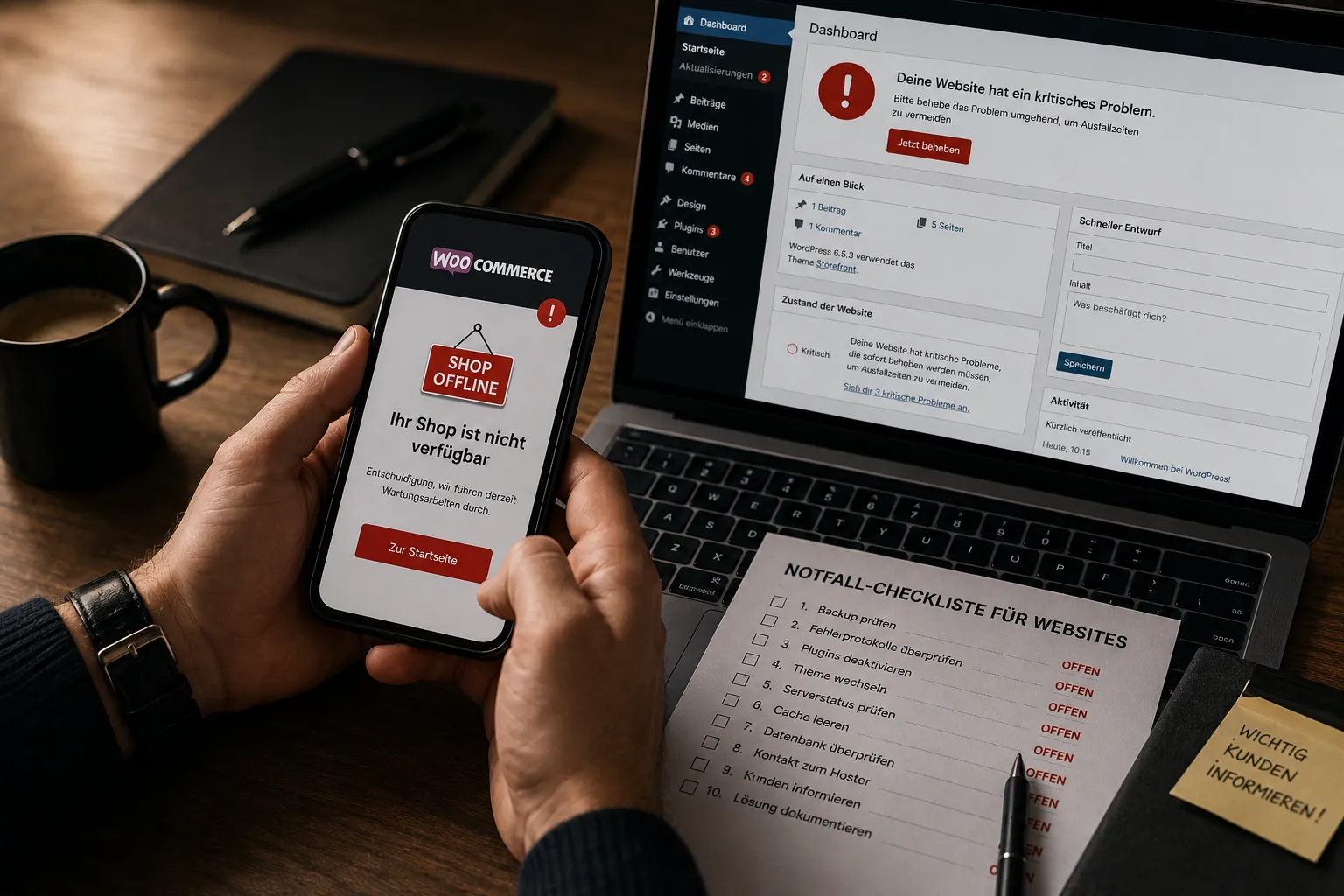 WordPress-Shop-Fehler beheben: Notdienst oder selbst?