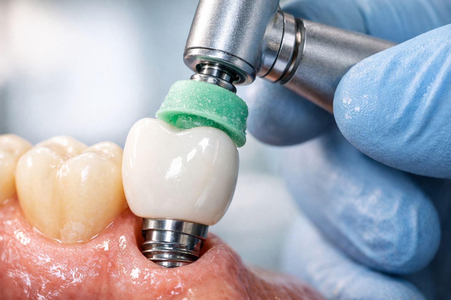 Implant scaling vs polishing