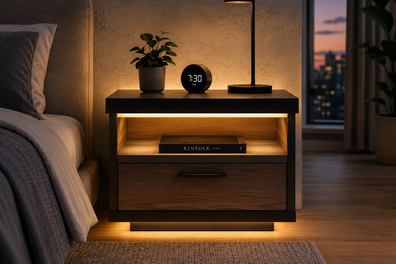 Assembly, Finishing, and Refinements for DIY Nightstands with Integrated Lighting