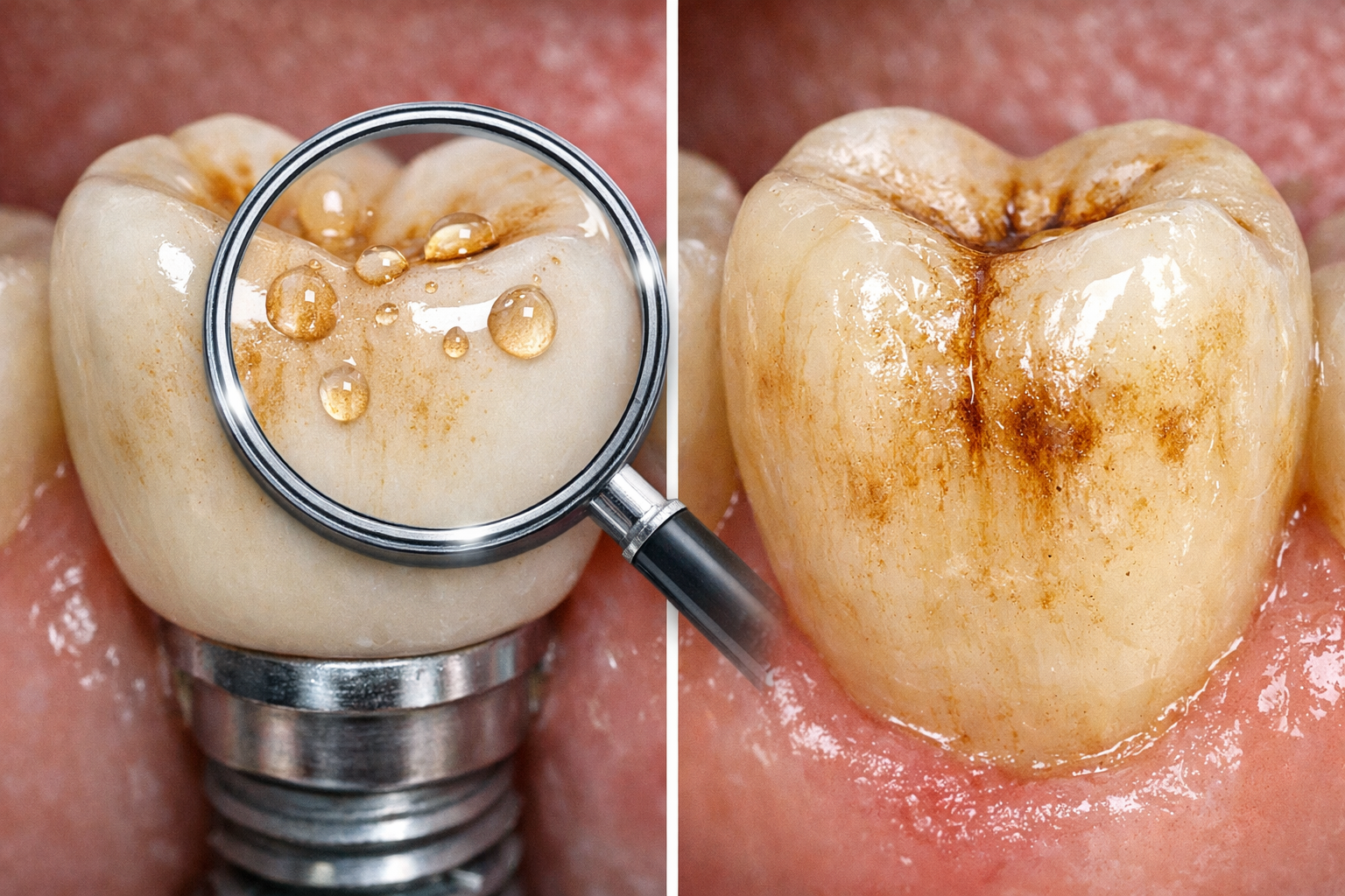 Can you whiten dental implant crowns or do they stain