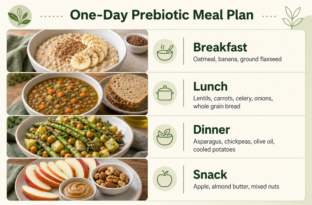 A Simple 1-Day Prebiotic Meal Plan