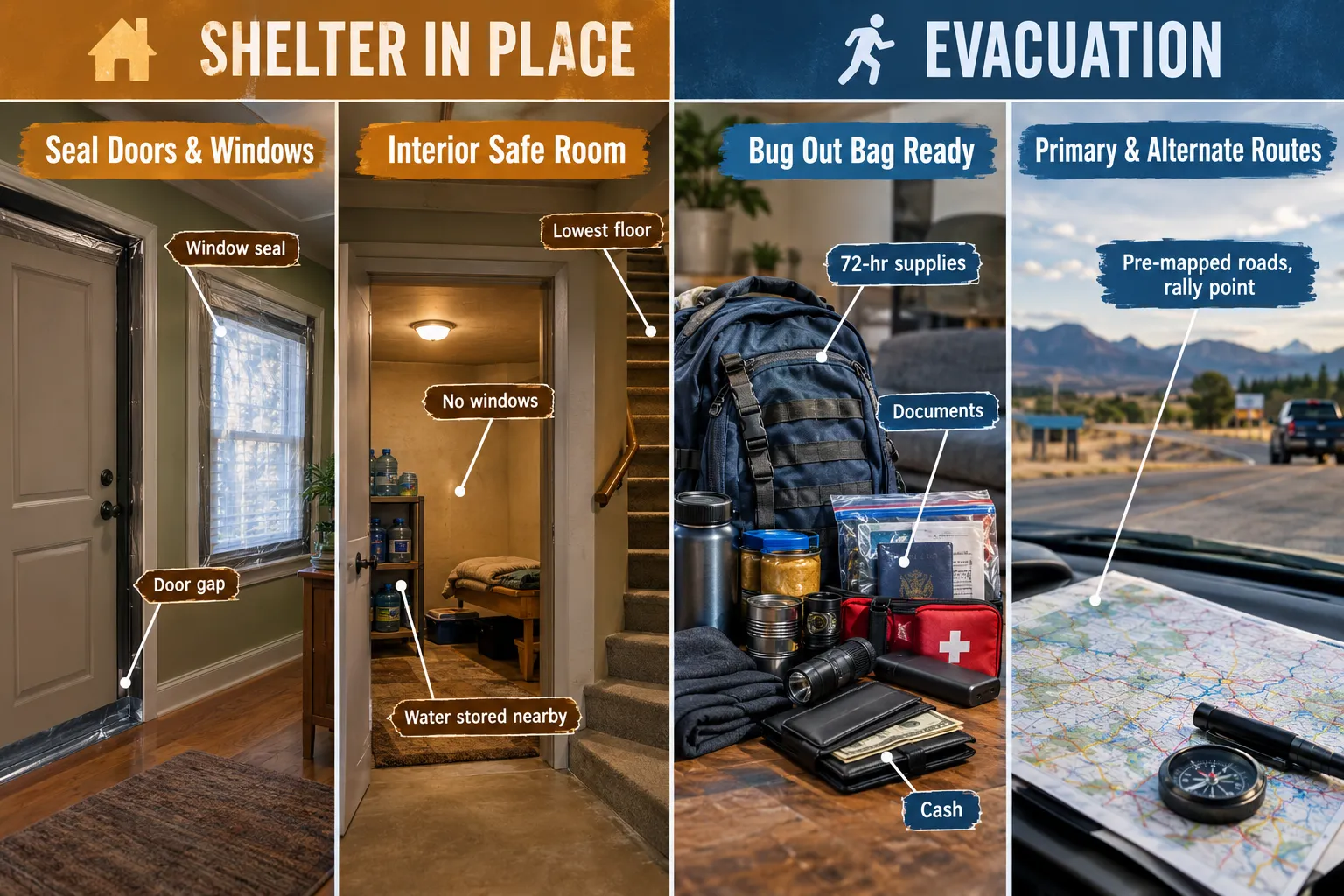 Shelter In Place vs. Evacuation: How To Decide in the First 72 Hours
