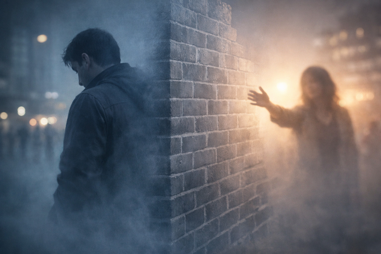 Why Your Relationships Feel Shallow: 3 Toxic Habits to Stop 6 Write text in English only on all images. Don't write in Hindi. Landscape format (1536x1024) editorial image illustrating the concept of emo