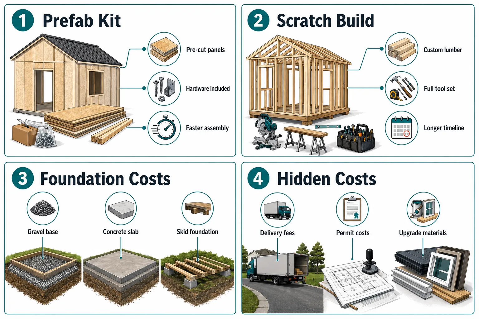 What Is the Average Cost Difference Between Prefab Shed Kits and Building from Scratch?