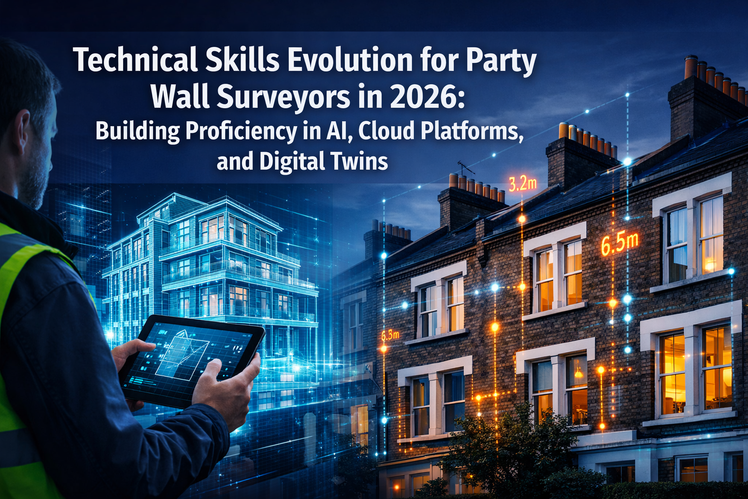 Professional () hero image featuring 'Technical Skills Evolution for Party Wall Surveyors in 2026: Building Proficiency in