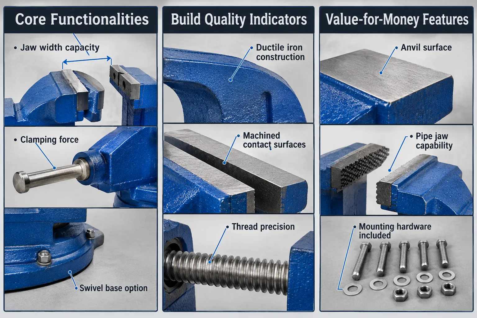 Critical Features for Budget-Friendly Bench Vises