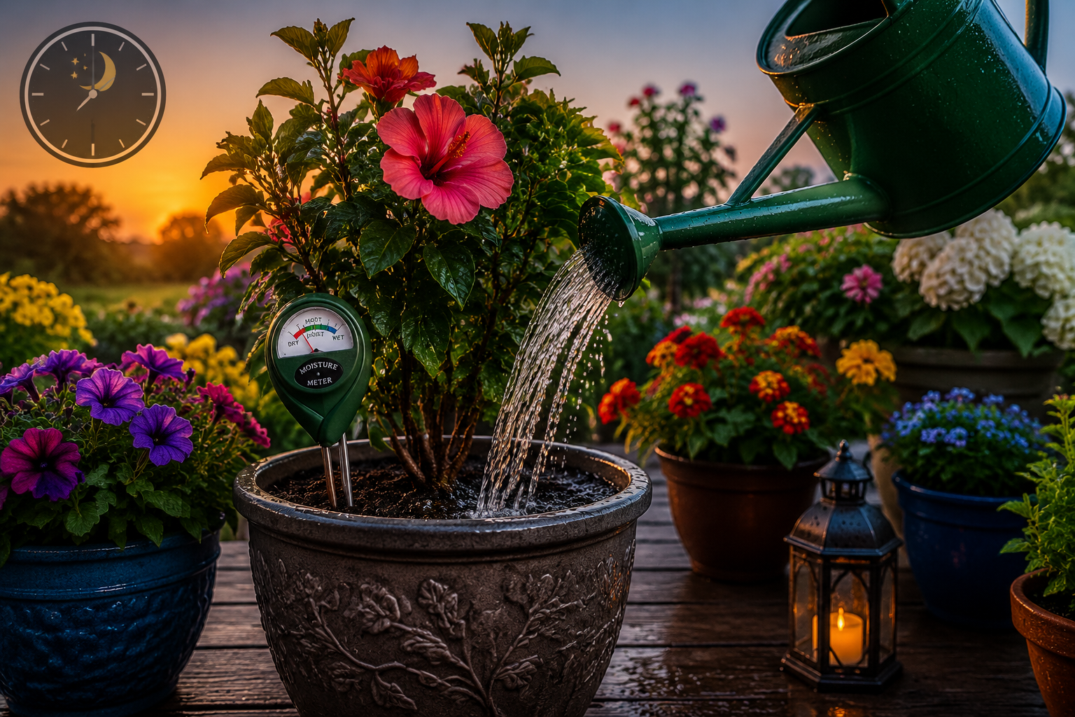 Optimizing Watering and Mulching to Keep Container Flowers Thriving Through Summer Heat This June