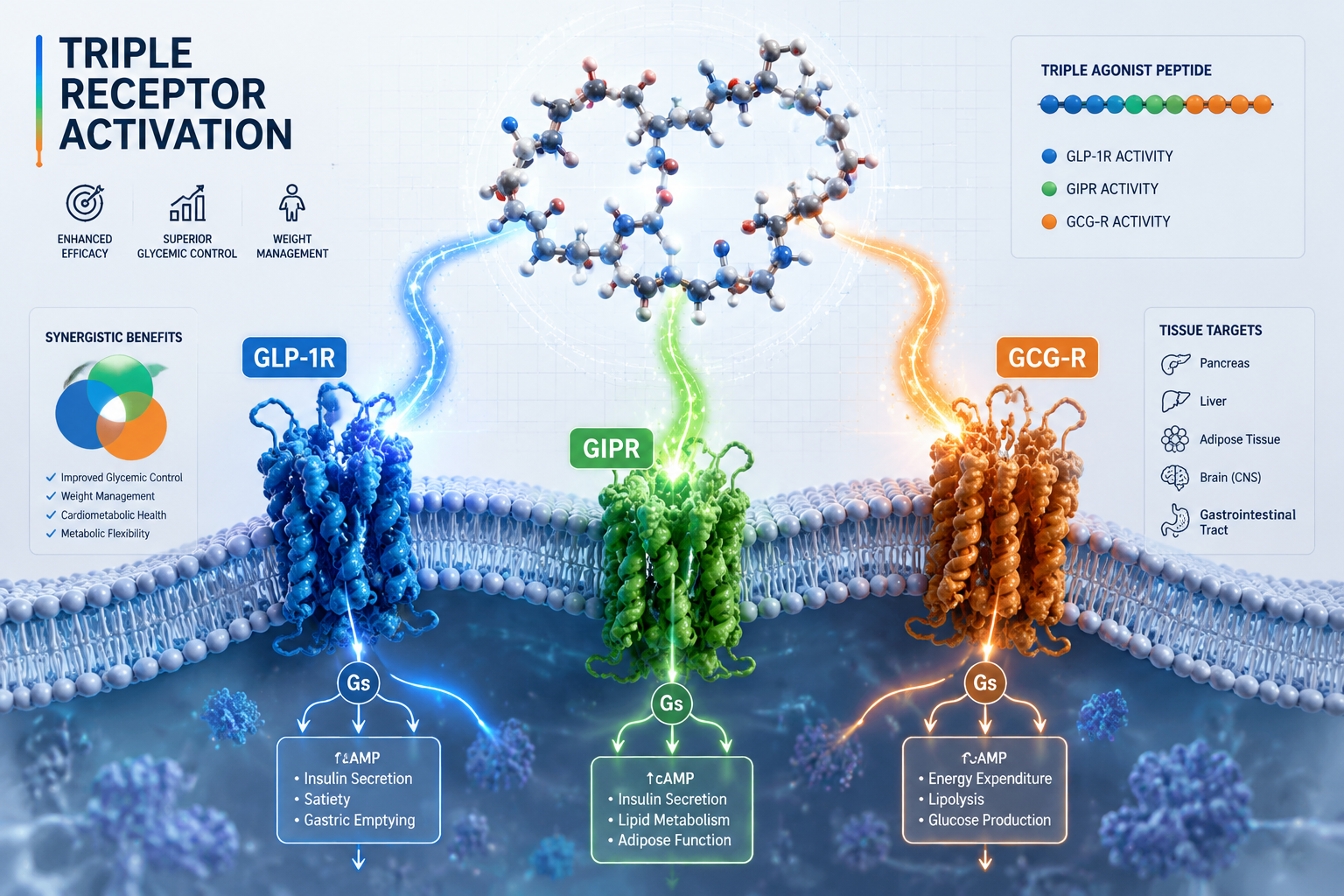 Understanding the Triple-Agonist Mechanism
