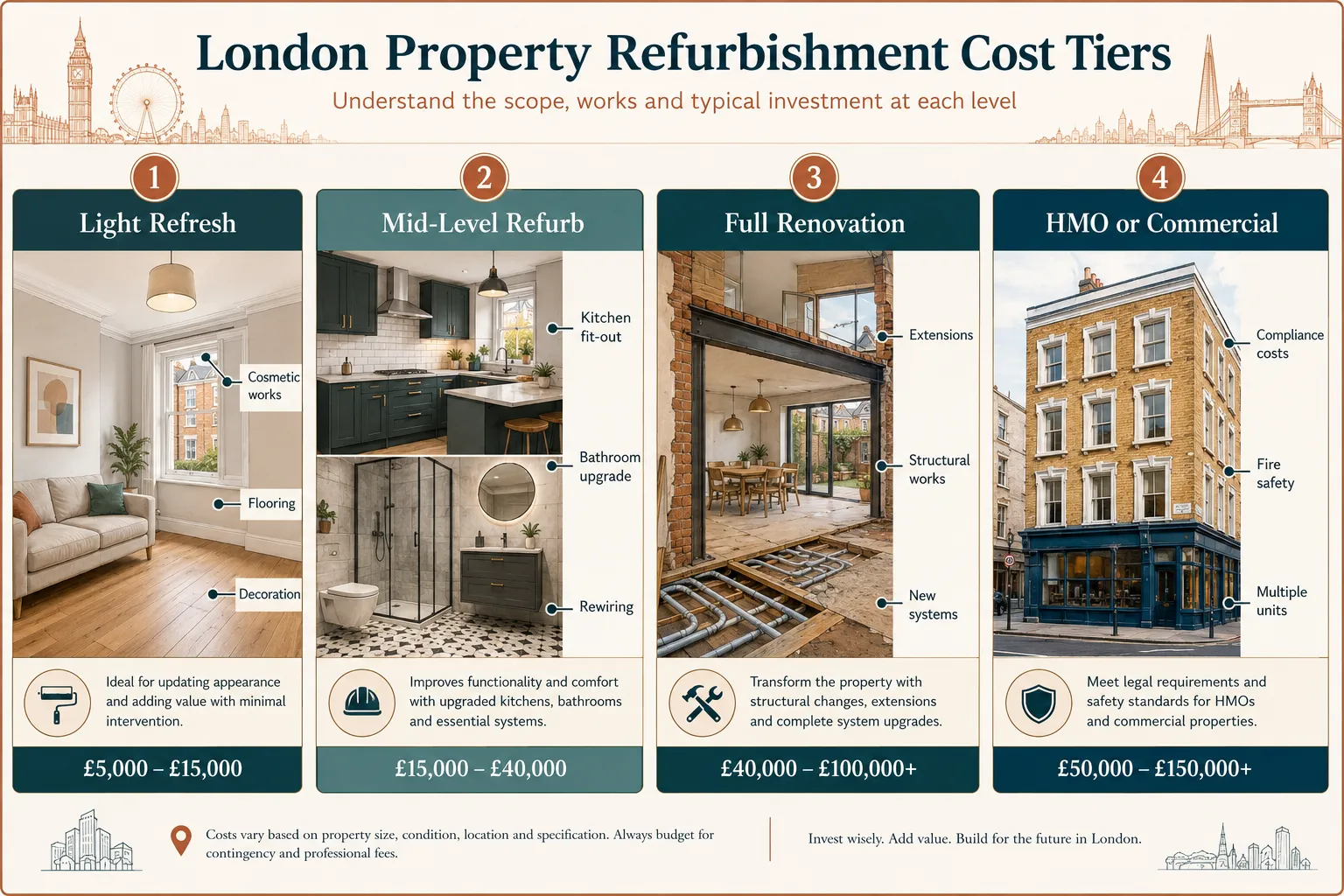 London Refurbishment Cost Ranges: What Budgets Actually Look Like in 2026