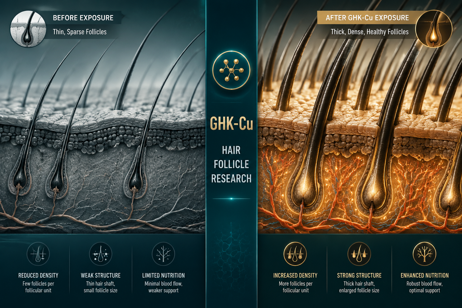 GHK-Cu for Hair Growth: Follicle-Level Mechanisms